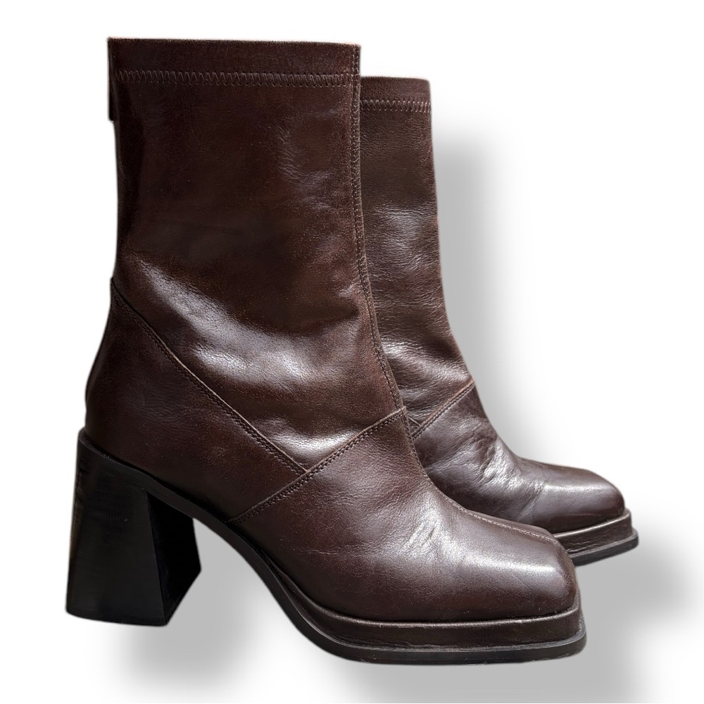 Leather Box Boots